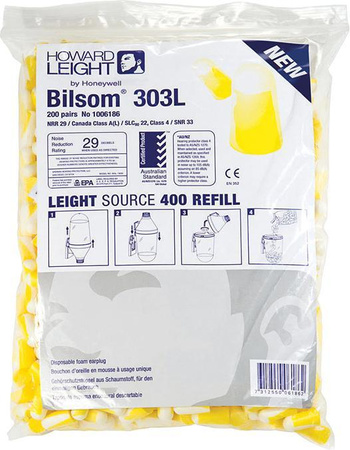 Zatyczki do uszu Bilsom303 L (20 opakowań po 10 par) Honeywell