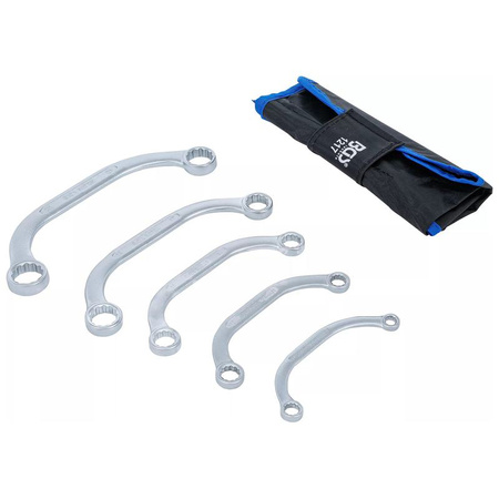 Zestaw 5 kluczy oczkowych typu C 8 x 10 - 21 x 22 mm, BGS 1217