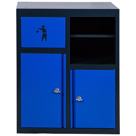 Szafka warsztatowa stojąca z uchwytem na rolkę i modułem na odpady, BGS 80202