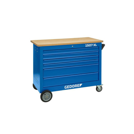 Mobilny stół warsztatowy 1507 XL 40200 z 6 szerokimi szufladami, blat bukowy 30 mm, Gedore 1507 XL 40200, 3127796
