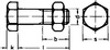 Śruby budowlane z nakrętką ocynk M16x160mm 25szt