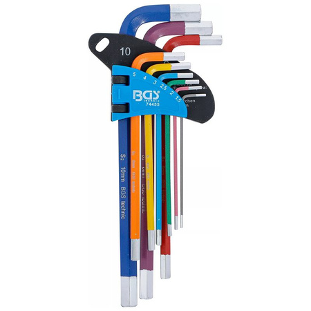 Zestaw kluczy imbusowych 1,5-10 mm 9 szt., BGS 74455