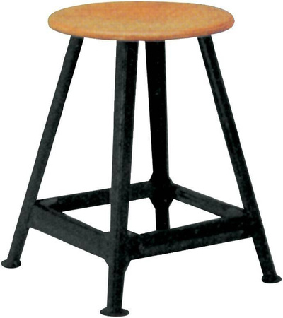 Taboret 4-nożny wys. 550mm siedzisko z drewna