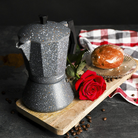 Kawiarka espresso, szary marmurek 12 filiżanek Klausberg