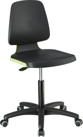 Krzesło laboratoryjne obrotowe na kółkach Labsit 2 pianka zielone