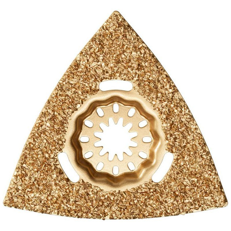 Tarnik trójkątny węglikowy Ø 80 mm do szlifowania masy szpachlowej, kleju, betonu, kamienia i drewna FEIN