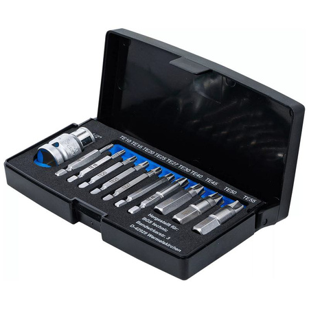 Zestaw wykrętaków do uszkodzonego profilu Torx T10-T55 11 szt., BGS 9170