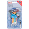 Zestaw 9 krótkich kluczy imbusowych Torx z kulką T10 - T50, BGS 74466