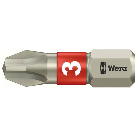 Bit krzyżakowy Phillips-Recess PH3 x 25 mm ze stali nierdzewnej 3851/1 TS Wera