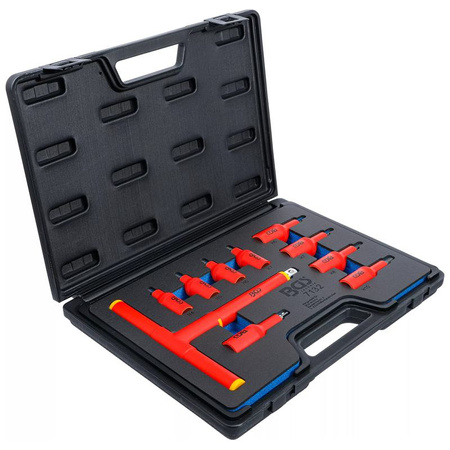 Zestaw 10 nasadek z bitem VDE, gniazdo sześciokątne 4-10 mm, napęd 10 mm (3/8") i 12,5 mm (1/2"), BGS 7132