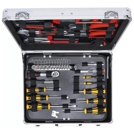 Zestaw narzędzi w walizce aluminiowej 129 szt., BGS Diy 2204