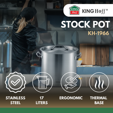 Garnek gastronomiczny ze stali nierdzewnej Ø40 cm, pojemność 50 l KINGHoff