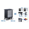 Wózek warsztatowy 7 szuflad ze 120 narzędziami, BGS 6061