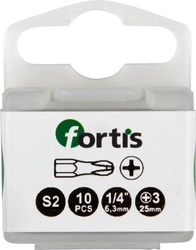 Bit Torsion 1/4" DIN3126 C63 PH3x25mm 10szt. Fortis