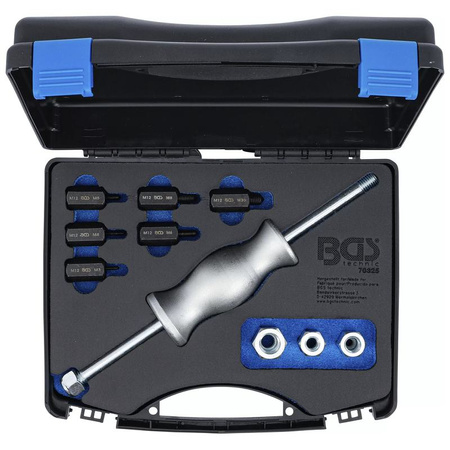Zestaw młotków bezwładnościowych / z adapterami gwintowanymi 12 szt., BGS 70325