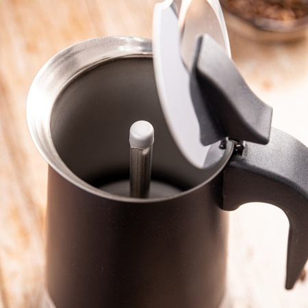 Kawiarka, zaparzacz do kawy ze stali 12 filiżanek, czarno-srebrny, Klausberg