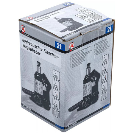 Hydrauliczny podnośnik samochodowy butelkowy 2 t, BGS Diy 84531