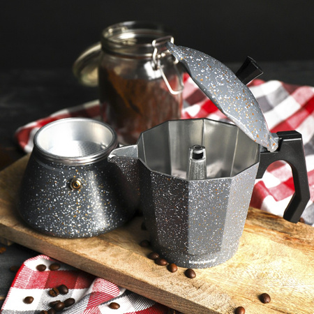 Kawiarka espresso, szary marmurek 9 filiżanek Klausberg