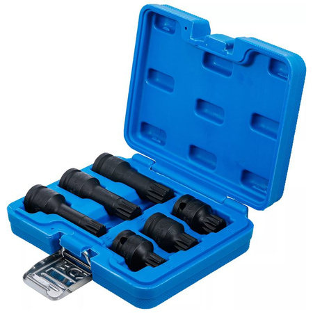 Zestaw 6 udarowych nasadek z bitem, gniazdo wielokątne (XZN) M14-M18, napęd 12,5 mm (1/2"), BGS 5380