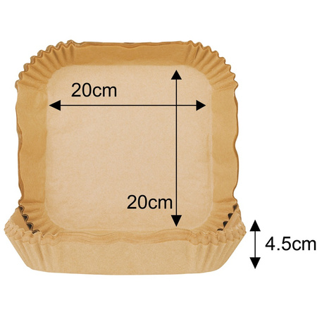 Wkład papierowy do pieczenia w frytkownicy 20x20cm Klausberg KB-7782