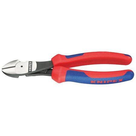 Szczypce tnące boczne o zwiększonym przełożeniu z rękojeściami wielokomponentowymi 200 mm KNIPEX 
74 02 200
