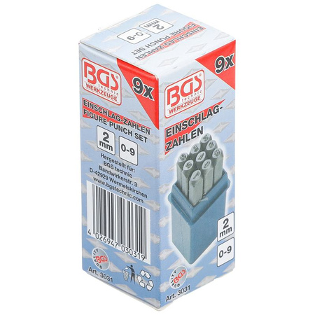 Cyfry do wybijania 2 mm (3031) BGS