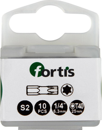 Bit Torsion 1/4" DIN3126 C63 T40x25mm 10szt. Fortis