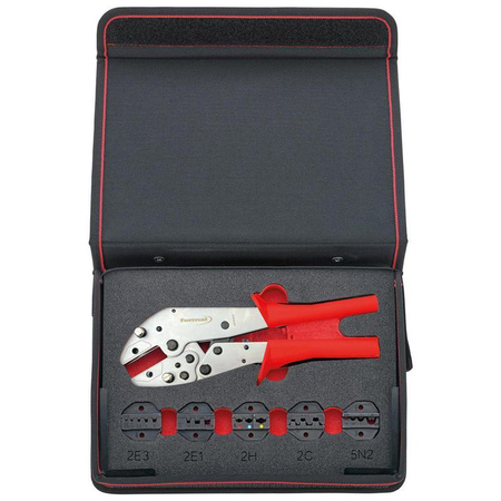 Zestaw szczypiec do zagniatania z wymiennymi matrycami 5-częściowy, FORMAT