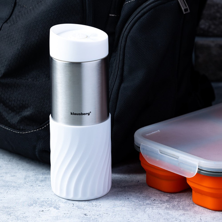 Kubek termiczny, biały, 420ml Klausberg