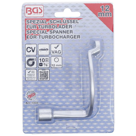 Klucz specjalny do turbosprężarek, dwunastokątny dla VW, Audi 12 mm; 6,3 mm (1/4"), BGS 1004