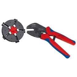 Szczypce MultiCrimp® do zgniatania tulejek kablowych z wymiennym magazynkiem z rękojeściami wielokomponentowymi 0,25-6,0 mm² KNIPEX 97 33 02