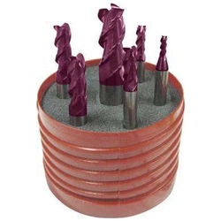 Zestaw frezów trzpieniowych długich, pełnowęglikowych TiAlN, 6-częśc. 4-12mm FORMAT