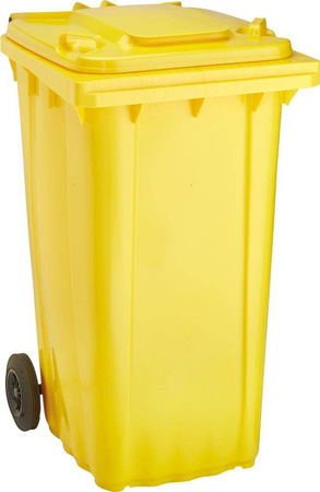 Pojemnik kosz na śmieci odpady WAVE 240L żółty