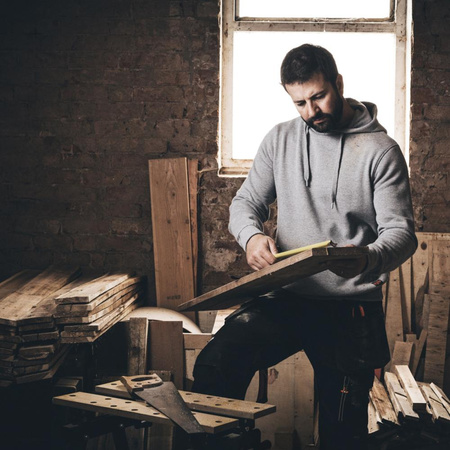 Bluza szara z kapturem Worker, Rozmiar S, Scruffs T54074