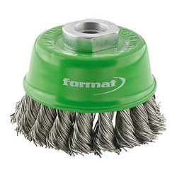 Szczotka garnkowa, drut ze stali nierdz. M14 pleciony 65x0,5mm FORMAT