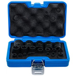 Zestaw 19 nasadek udarowych profil E Plus 6,3 mm (1/4"), 10 mm (3/8"), 12,5 mm (1/2") EP4 - E32, BGS 74554