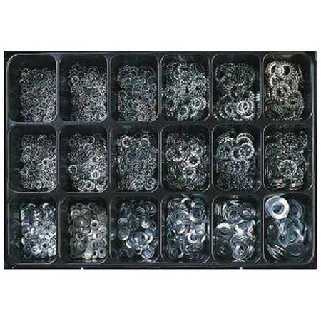 Zestaw nr 36 Podkładki gwiazdkowe DIN 6798 ocynkowane/podkładki podatne faliste DIN 137 ocynkowane E-NORMpro