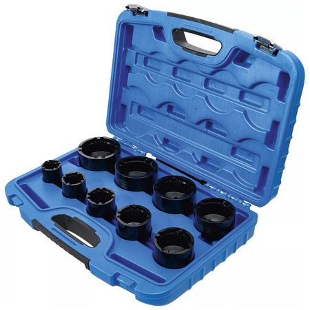 Zestaw kluczy do nakrętek rowkowych zęby wewnętrzne KM4-KM12 9 szt., BGS 8327