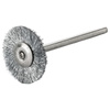 Miniaturowa szczotka okrągła Ø 19 mm, drut falisty stalowy 0.1 mm, Lessman