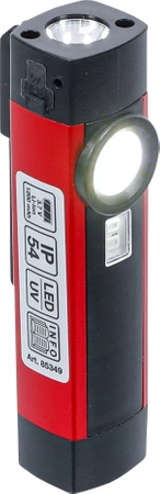 Lampa ręczna COB-LED / UV aluminiowa 1 W, BGS Diy 85349