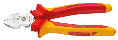 Szczypce tnące boczne siłowe 180 mm z izolacją osłonową VDE, Gedore VDE 8314-180 H, 2910950