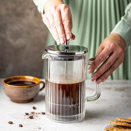 Zaparzacz tłokowy do kawy/herbaty, szkło, 1,0L, Klausberg, KB-7758