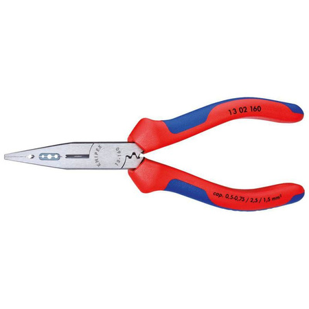 Szczypce wydłużone z rękojeściami wielokomponentowymi 160 mm KNIPEX 13 02 160
