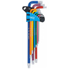 Zestaw bardzo długich kluczy imbusowych Torx z otworem T10-T50 9 szt., BGS 74462