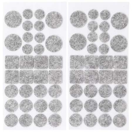Zestaw szarych podkładek filcowych 64 szt., BGS Diy 80703