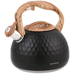 Czarny czajnik z gwizdkiem 2,8 l na gaz i indukcję, Klausberg