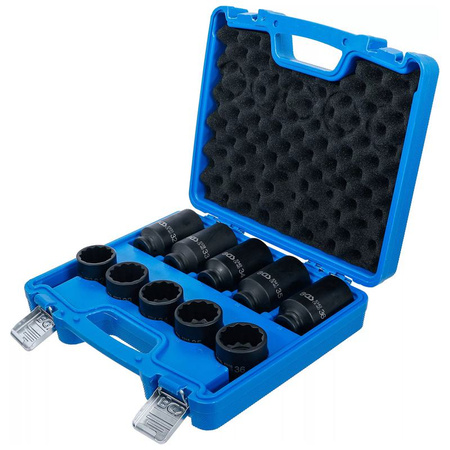 Zestaw nasadek udarowych dwunastokątny napęd 12,5 mm (1/2") 32 - 36 mm 10 szt., BGS 5330
