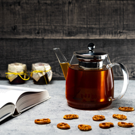 Zaparzacz szklany z sitkiem, 0,90l, KINGHoff