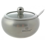 Cukiernica stalowa satynowa z łyżeczką 460 ml KINGHoff