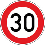 Znak drogowy 274-30 okrągły ograniczenie 30 km/h